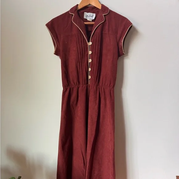 Vintage Malouf of Dallas Rust Midi Dress - Picture 4 of 7